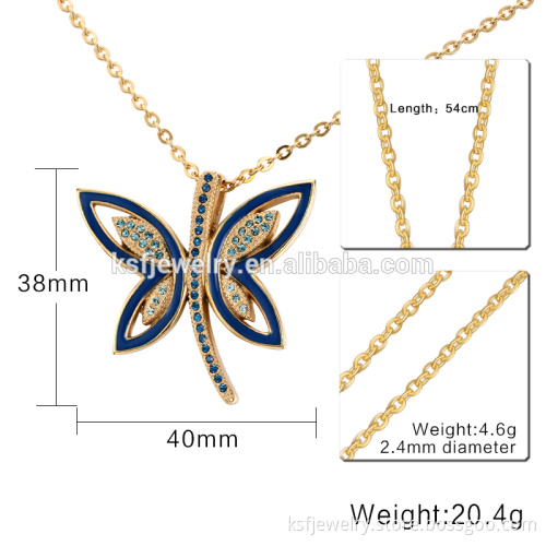 Stainless Steel Butterfly Pendant Gold Matte Design for Women Wholesale